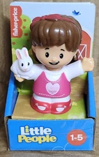 Fisher-Price Little People Mia with White Bunny Rabbit Figure NIB New In Box