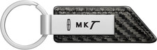 Compatible with Lincoln MKT Carbon Fiber Texture Black PU Leather Strap Key Chai