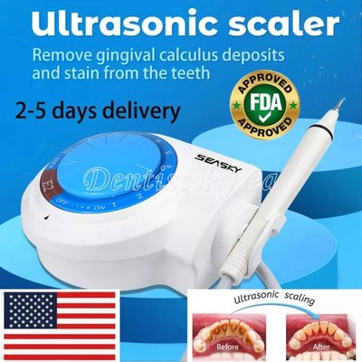 Dental Ultrasonic Piezo Scaler Handpiece 5*Scaling Tips fit Cavitron EMS NEW E2+
