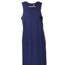 NWOT Quince Women's Medium Navy Blue Tencel Tank Maxi Dress Sleeveless 4302-87