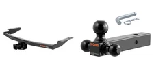CURT Trailer Hitch 2in Receiver Class 3 w/ Multi-Ball Mount Towing Kit #13126