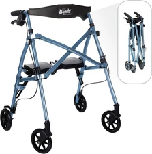 Stander Wonder Rollator, Lightweight Folding Space Saver Mobility Walker