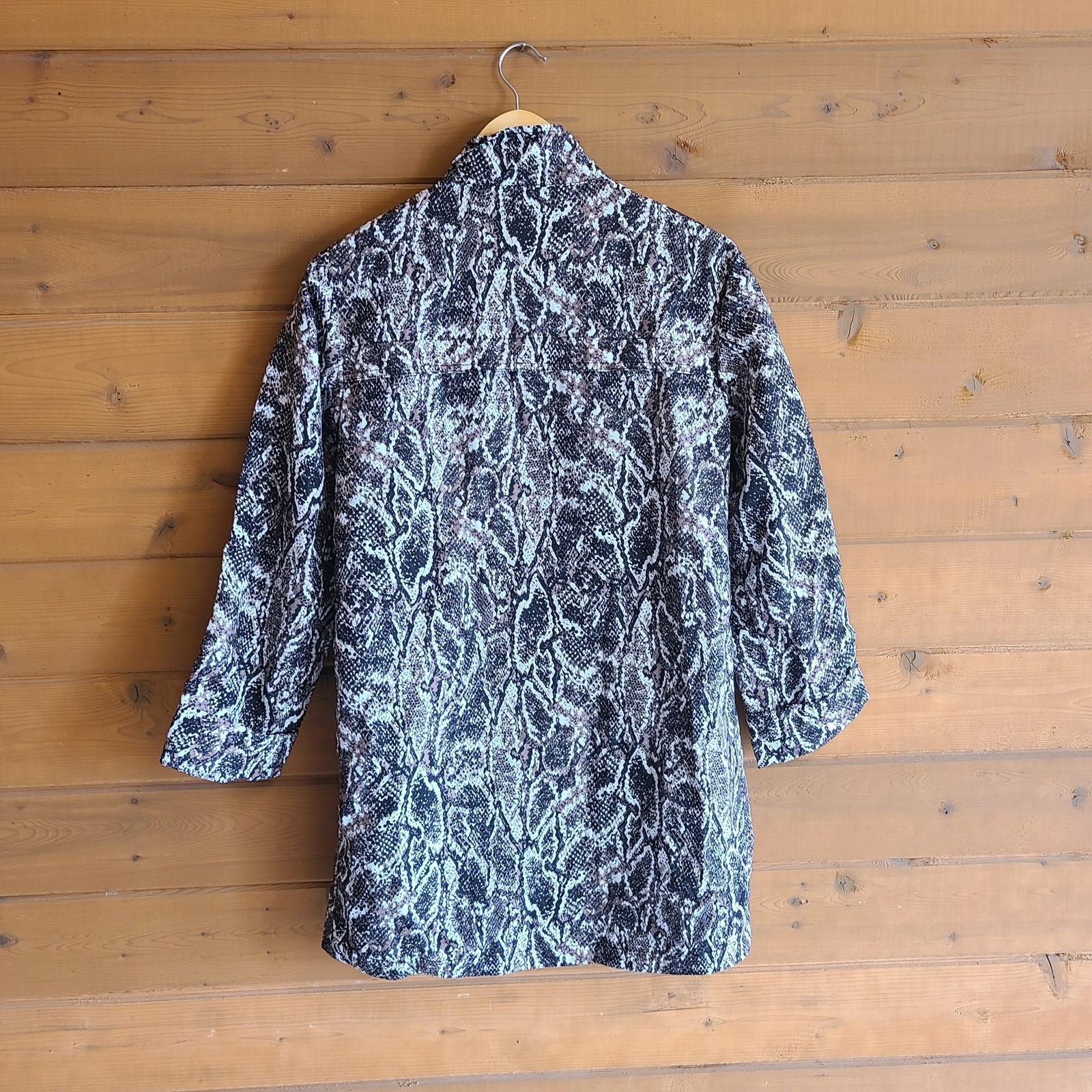 Soft Surroundings Jacket Python Viper Black Small… - image 3