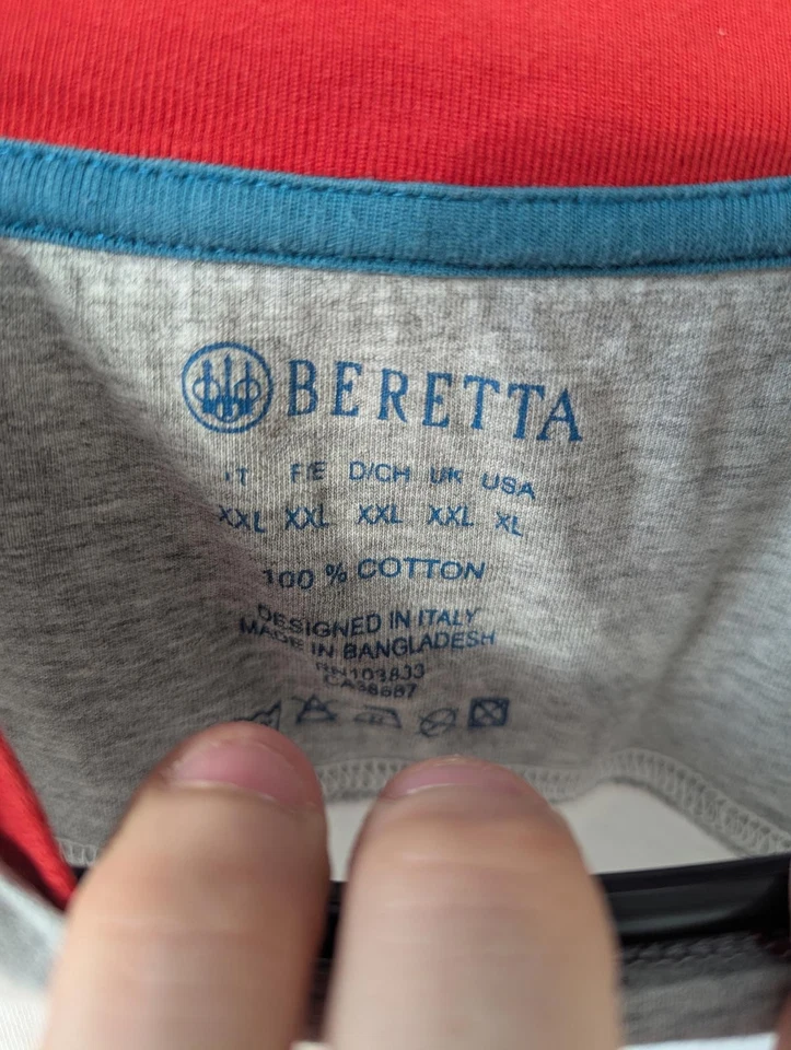 Beretta Double Collar Short Sleeve Competition Men's Casual layered T-Shirt XL - Image 2 of 4