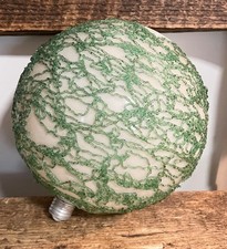Vintage Heldak Green Lucite Spaghetti Pendant Lamp Shade Socket Ceiling Fixture