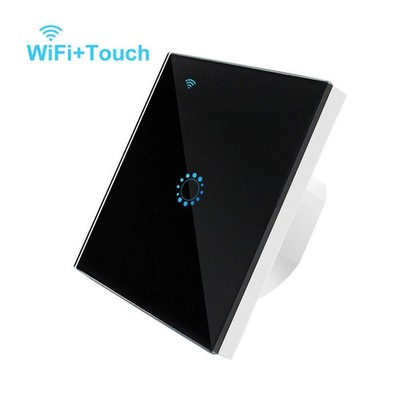 1 Wege eWelink WiFi UK Touch Panel LED Lichtschalter 1 Gang für Alexa/APP schwarz
