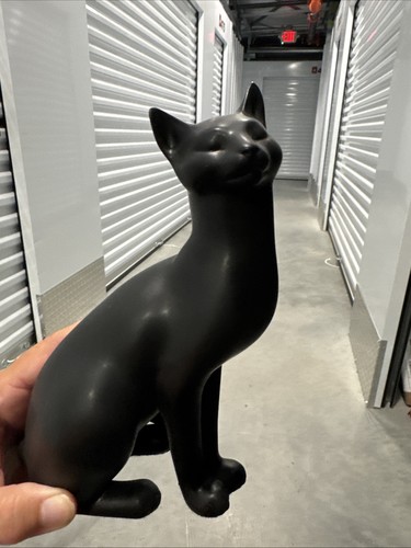 Vintage Franklin Mint Counterpoint 1986 Black Matte Cat Figurine **Flaw-Read** - Picture 3 of 7