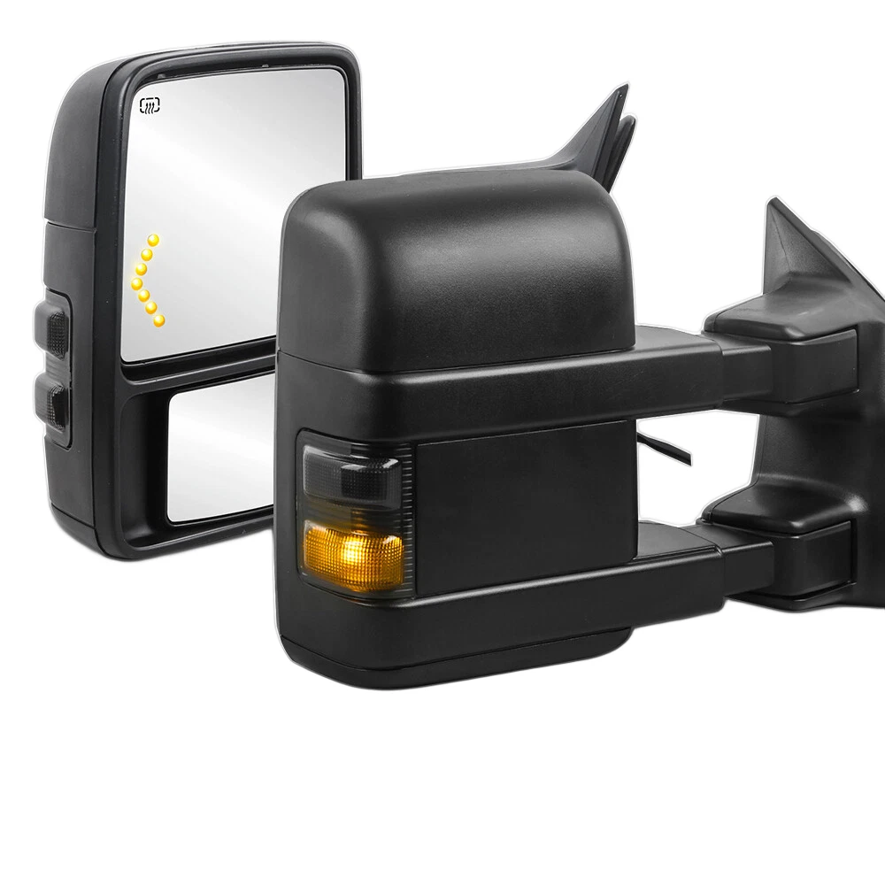Pair Power Heated Tow Mirrors For 2008-2016 Ford F250 F350 F450 F550 Super Duty