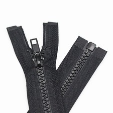 2PCS 5 6 Inch Separating Jacket Zippers for Sewing Coats Jacket Zipper Black ...