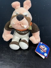 VTG Cleveland Browns NFL Plush 8" Stuffed Animal 1999 Schedule Tag Football NEW