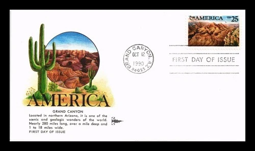 DR JIM STAMPS US COVER GRAND CANYON PUAS AMERICA FDC GILL CRAFT CACHET