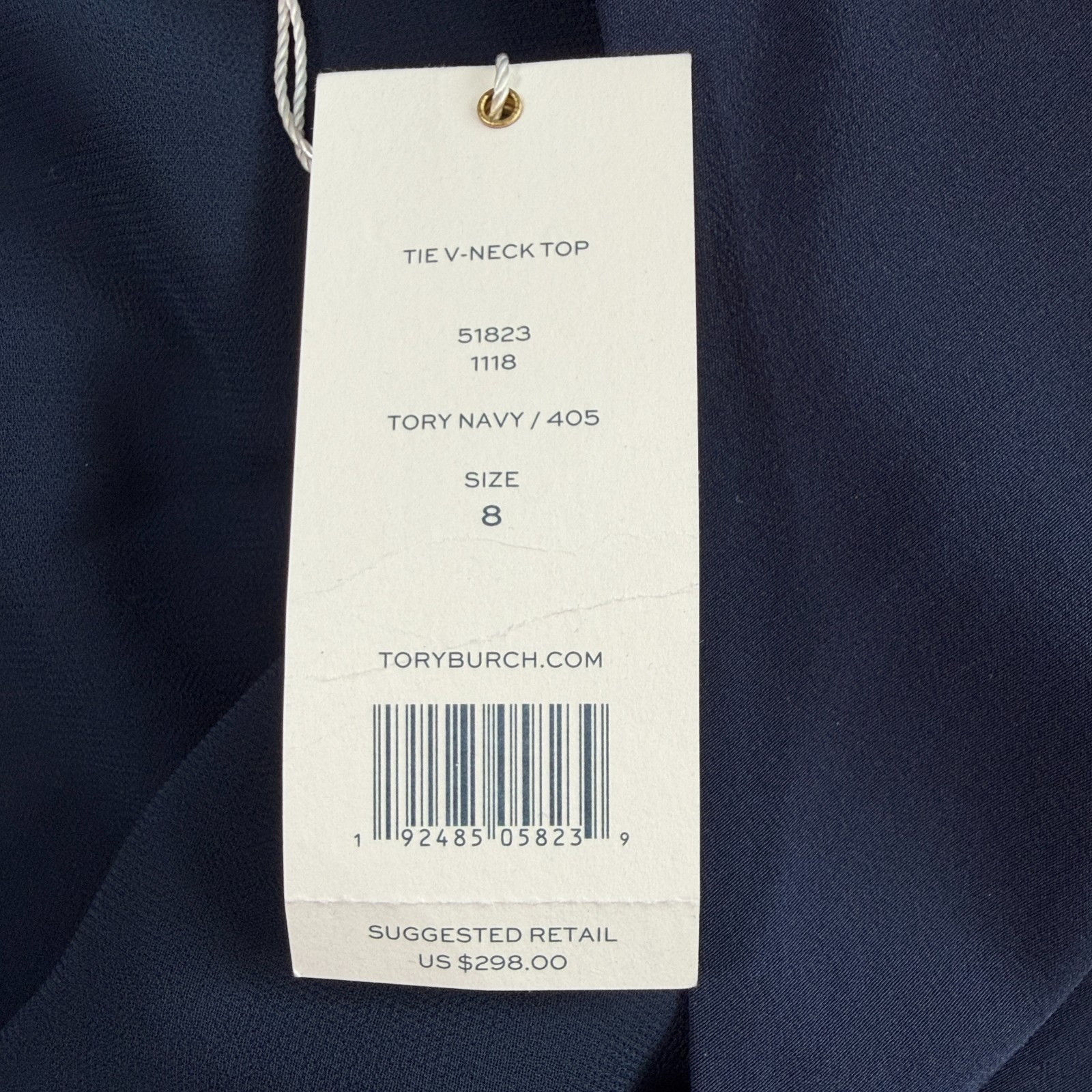 Tory Burch Womens Silk Adjustable Tie Shoulder Top Size 8 Quiet Luxury Old Money thumbnail 5