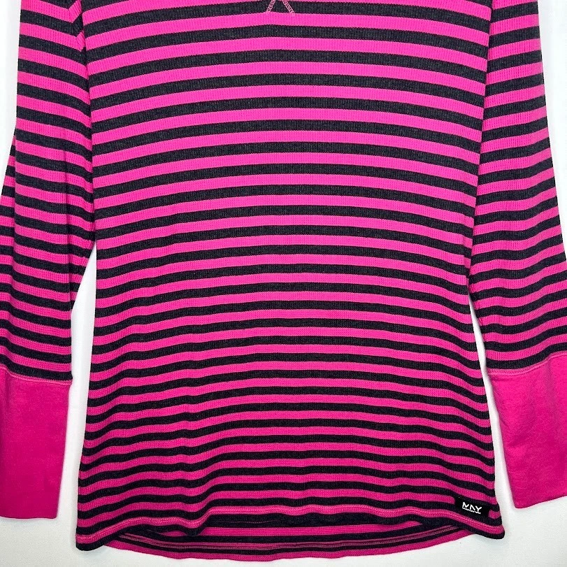 Marc New York Striped Hoodie Women’s XXL Pink Black Long Sleeve Casual - Image 3 of 4