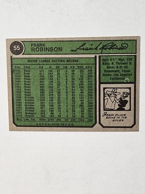 1974 Topps - Frank Robinson California Angels #55 Near Mint or