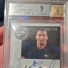 2011 Press Pass Signings Colin Kaepernick Silver Rookie Auto /199 BGS 9 BAS