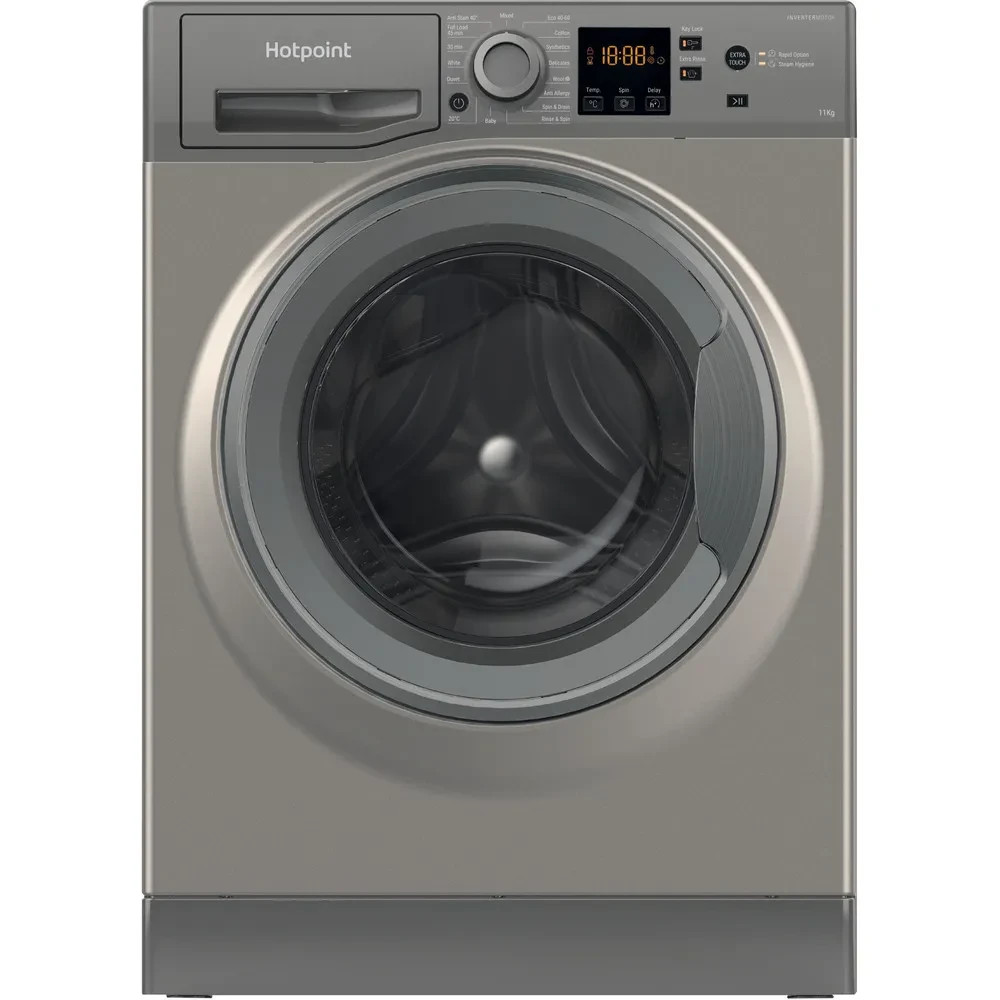 Hotpoint NSWM1146GG Super Silent Washing Machine 11kg, 1400, Full Load 45 Min