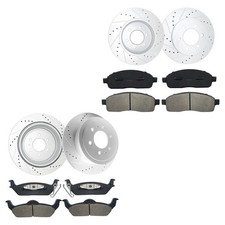 Front Rear Brake Rotors Ceramic Brake Pads For 2004-2008 Ford F-150 4wd Front Rear Brake Rotors Ceramic Brake Pads For 2004-2008 Ford F-150 4wd