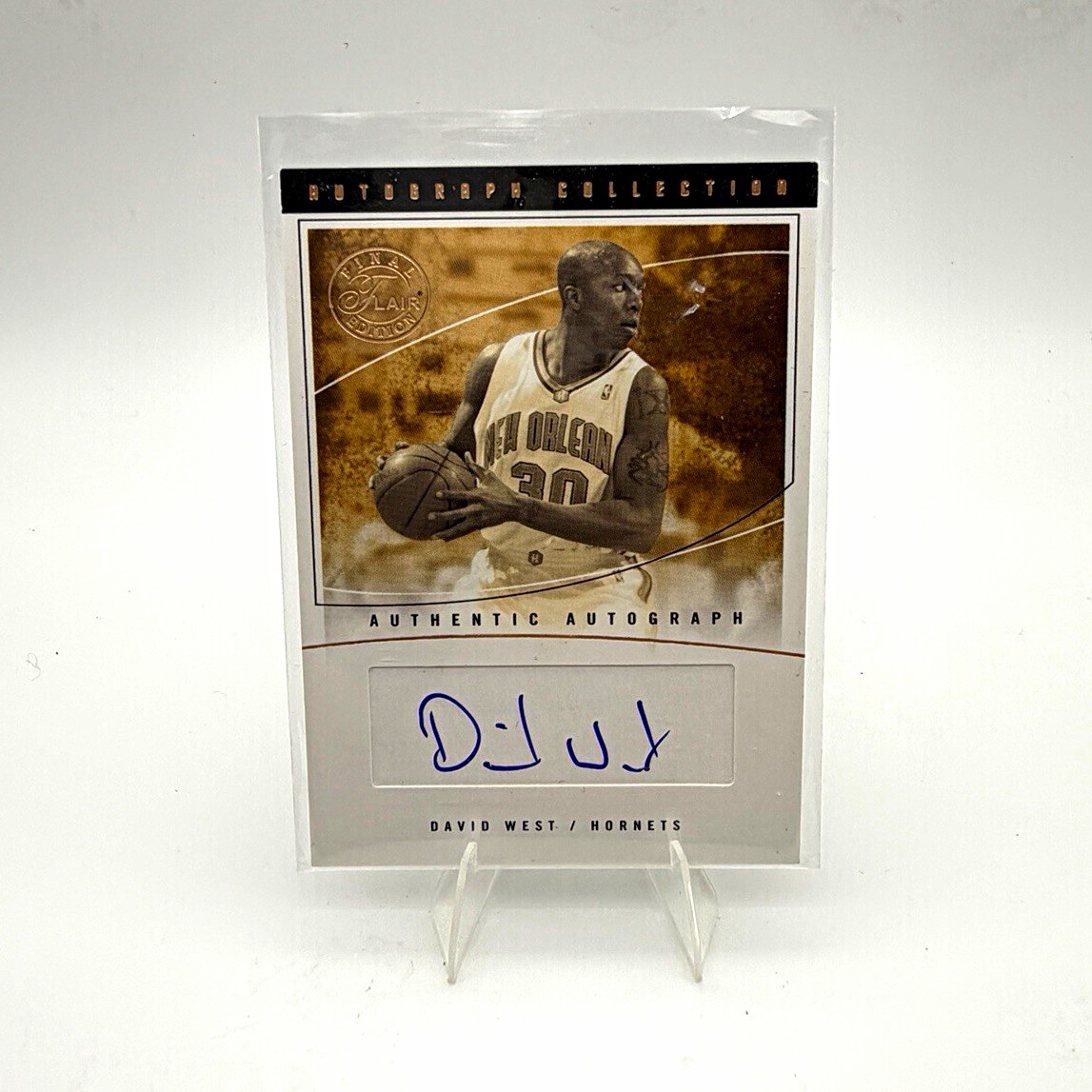 2003-04 Flair Final Edition David West AC-DAV Rookie Auto /150 Hornets