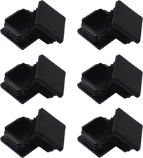 12 Pack 1-1/2 Inch Square Plastic Plug, Insert Tubing End Cap for Square Tubing