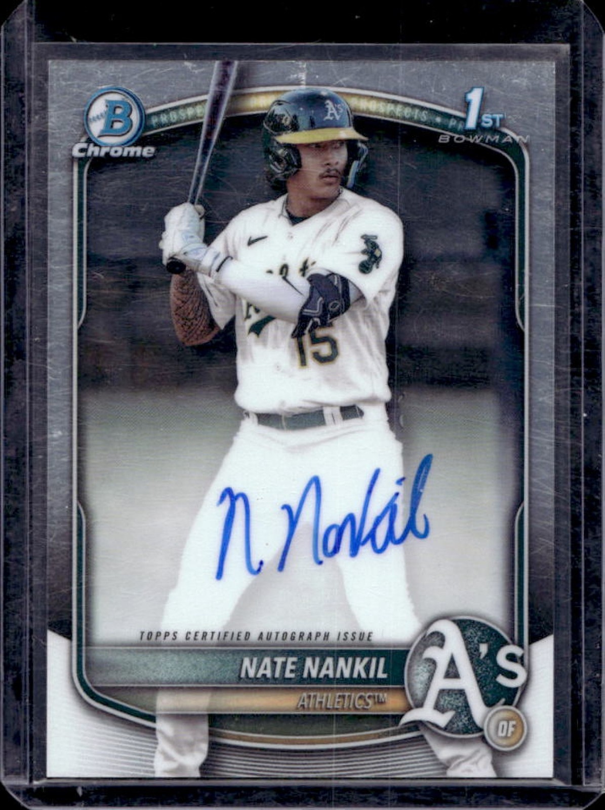 2025 Bowman Nate Nankil Chrome Auto 1st #CPA-NN Athletics