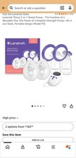 Brand new Lansinoh Thrive 2-in-1 Breast Pump color purple