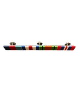 RIBBON BAR AND PIN WW2 39 45 Star, France & Germany Star, Defence & War Medal