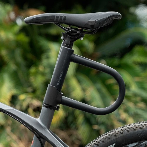 ROCKBROS Bicycle U-lock Cycling Steel Carbon Lock Anti-Theft Security 3 Keys