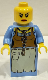 LEGO Castle Kingdoms Peasant Maiden Minifigure Cas490 7189 Mill Raid