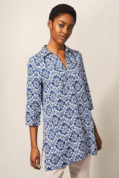 Women White Stuff Dress Multicolor Linen M