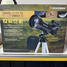 Celestron Travel Scope 70 Telescope 70mm Includes Tripod, Backpack As Is