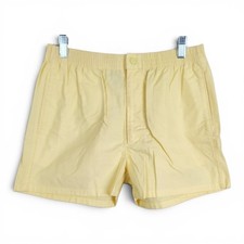 80s Vtg Yellow Cotton Shorts Small /Medium Preppy Retro Summer Beach Pockets