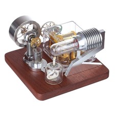 Music Box Stirling Engine Model Hot Air Science Toy Brass Desktop Decor