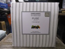 Pure Earth Organic 300 Thread Count 7-piece Sheet Set SPLIT CAL- KING White