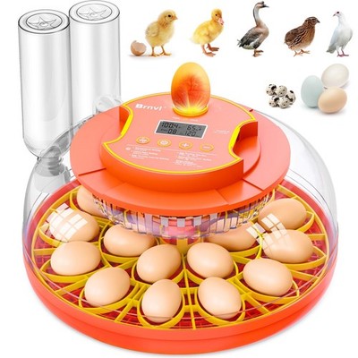 18 Egg Incubator with Automatic Egg Turning, Digital Temperature Humidity Con...