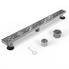 Shower Drain Stainless Steel for Bathroom: Brushed Nickel Linear Shower Drain...