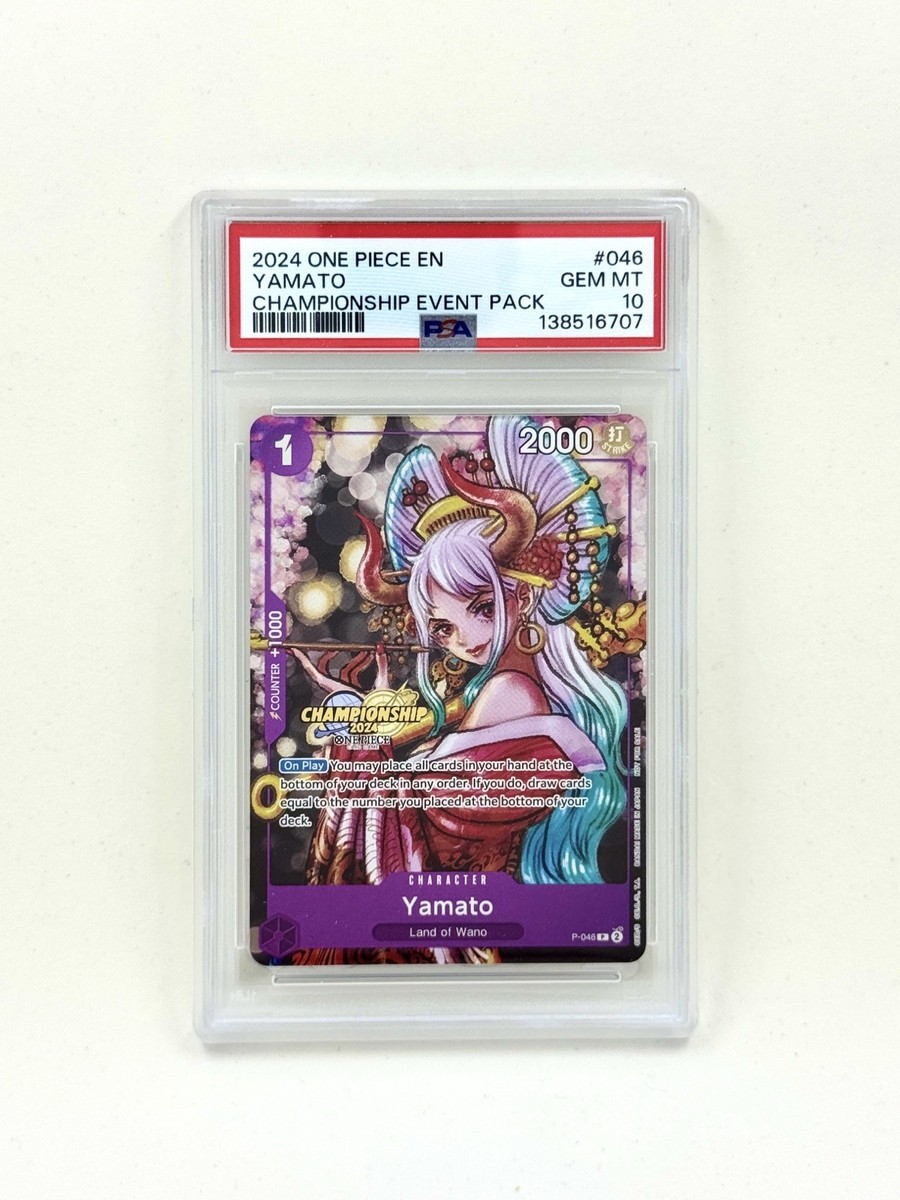 2024 One Piece En Yamato Championship Event Pack #046 PSA 10 Gem