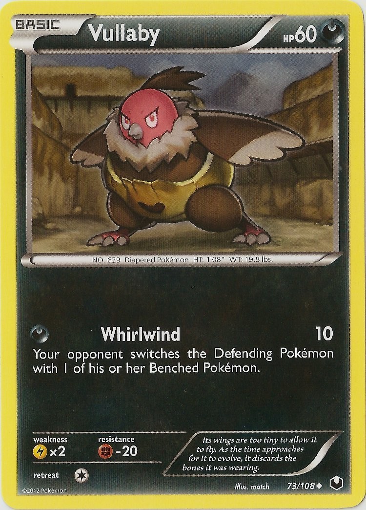 x4 Vullaby - 73/108 - Uncommon Pokemon BW5 Dark Explorers M/NM