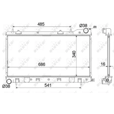 NRF 53595 RADIATOR WATER COOLER ENGINE COOLING 45111FC300 NEW