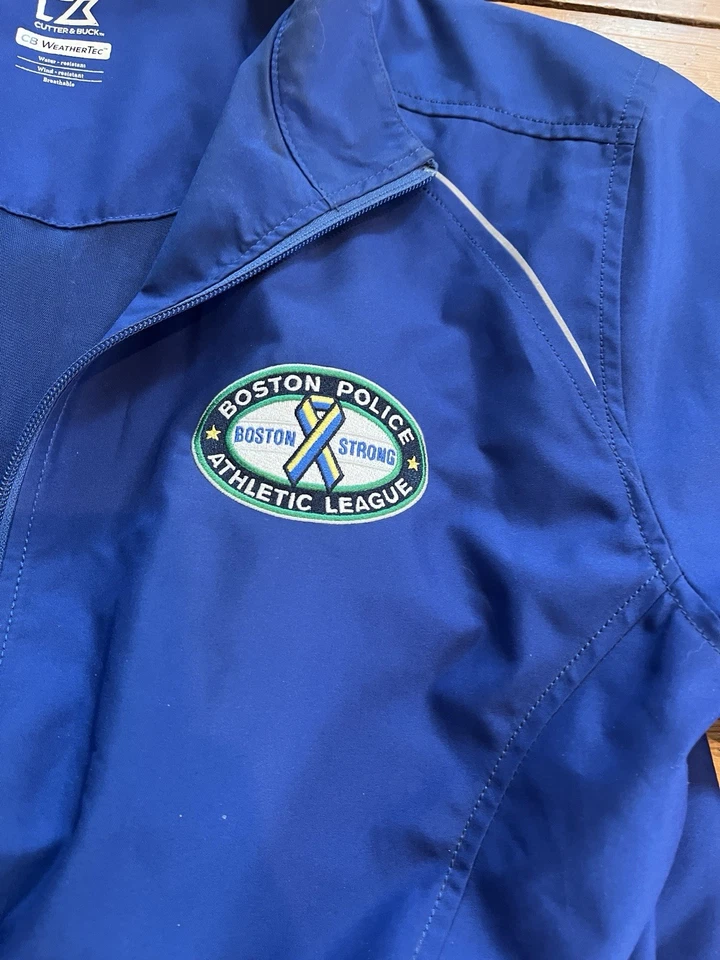 Chaqueta cortavientos Boston Strong Police Athletic League para hombre M, Cutter Buck azul Foto 2 de 4