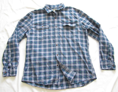 Men GoodThreads Standard Plaid Cotton Long Sleeve Shirt Sz XL (MT583)