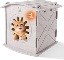 Cat House for Indoor Cats: Felt Cat House Cave, Scratch-Resistant Warm