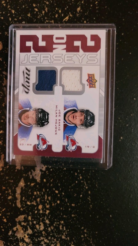 2008-09 Upper Deck MVP - 2 on 2 Jerseys Joe Sakic, Milan Hejduk, Ryan Smyth