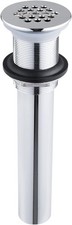 Grid Drain Strainer Assembly Without Overflow for Bathroom Sink, C.O. Plug Grid