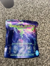 Yerba Mate strawberry-kiwi tea powder, single serve sticks,  20 servings