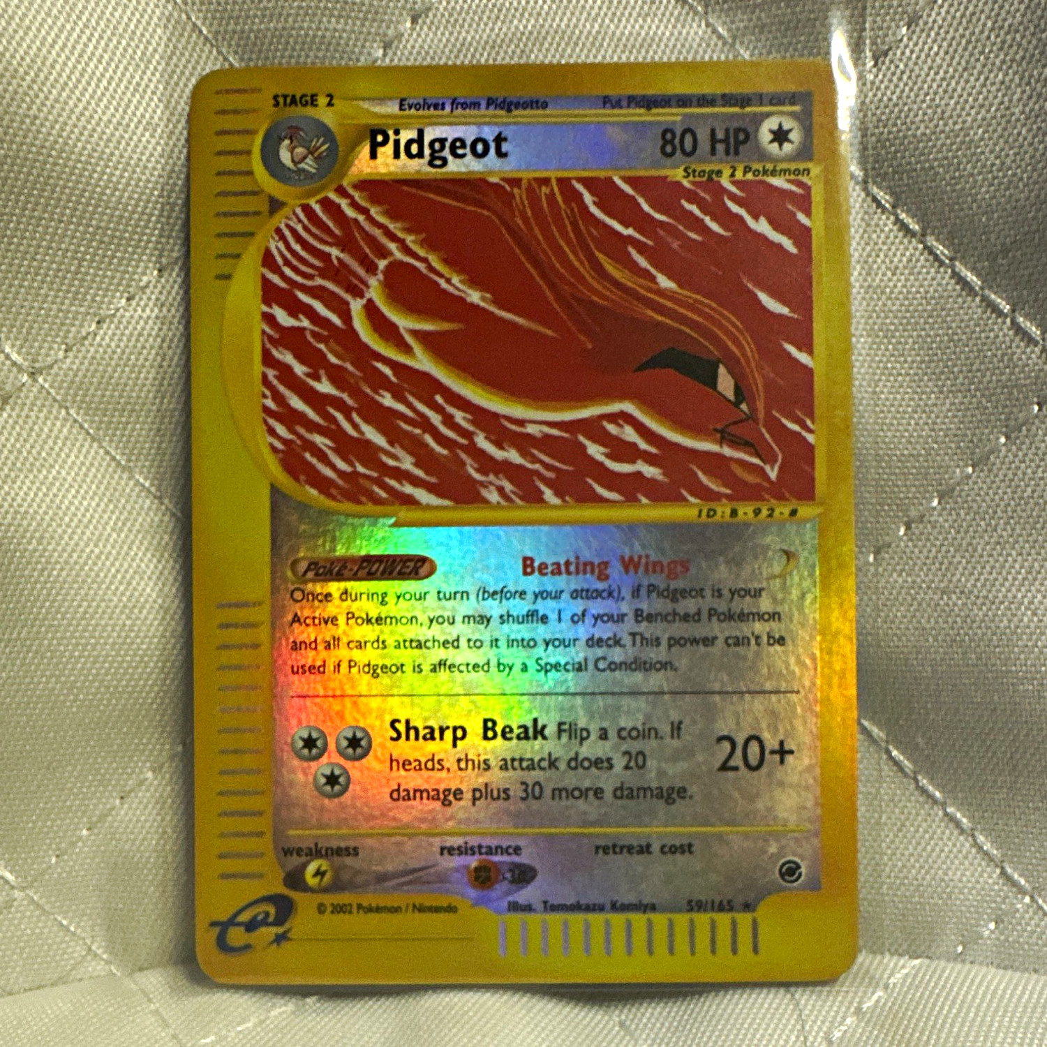 Pokemon Pidgeot 059/165 Expedition Base Set Reverse Holo Rare 80 HP ENG