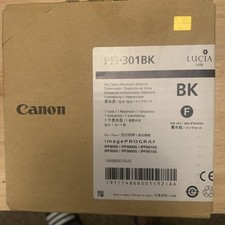 Genuine Canon PFI-301BK Ink Tank 330ml Factory Sealed OEM Exp. 2014