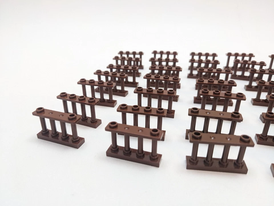 35 шт. LEGO коричневый и красновато-коричневый забор 1x4x2 30055 10217 10197 7073 79010 10228 - Изображение 3 из 4