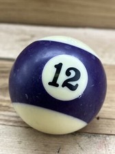 Vintage Crest Single replacement pool ball 2 1/4 number  12 Purple White Twelve