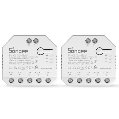 SONOFF DUALR3 WIFI Smart Schalter 2 Way Dual Relay Module Power Monitoring Timer