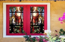 3D Garden Flowers D60 Window Film Print Sticker Cling Stained Glass UV Block Amy